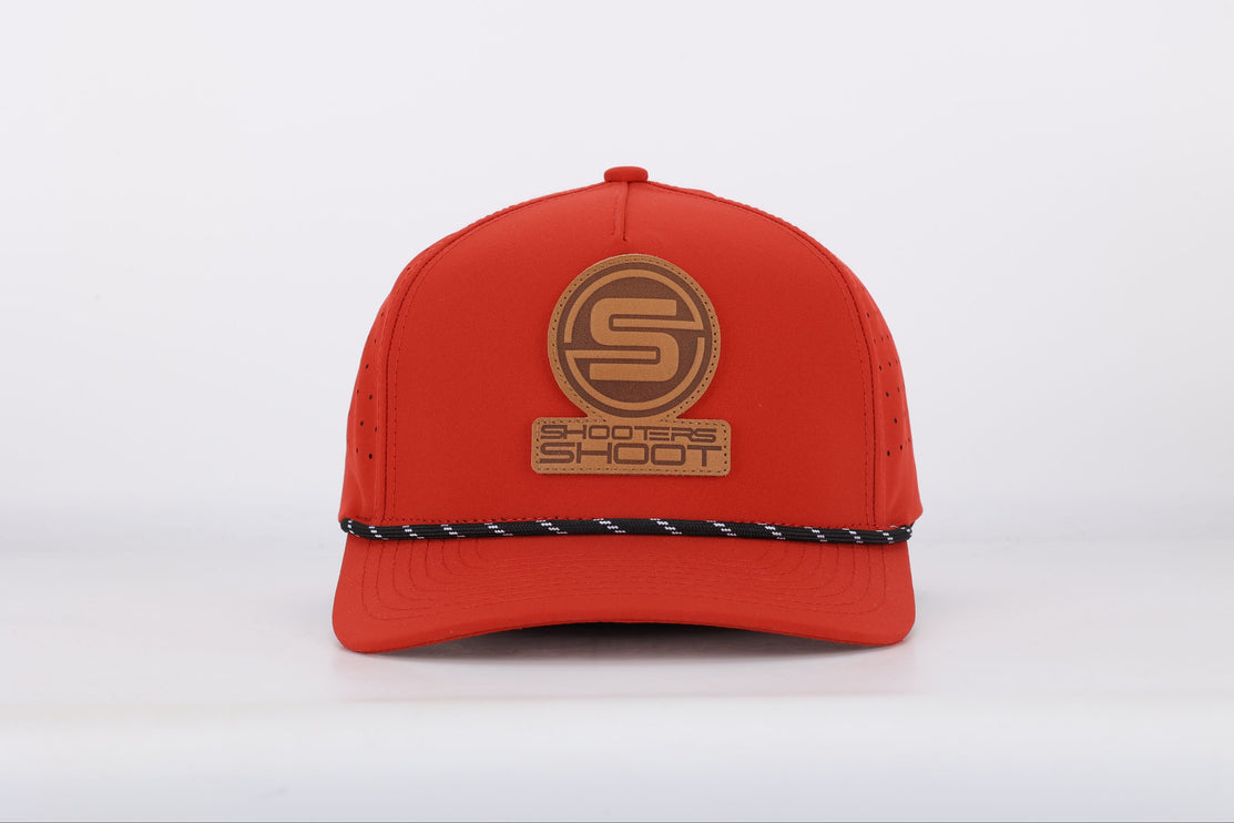 Killshots Cornhole 5 Panel Snap-Back Rope Hat - Leather Patch