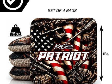 Killshots Cornhole | Patriot Series | Premium Cornhole Bags | Limited Edition
