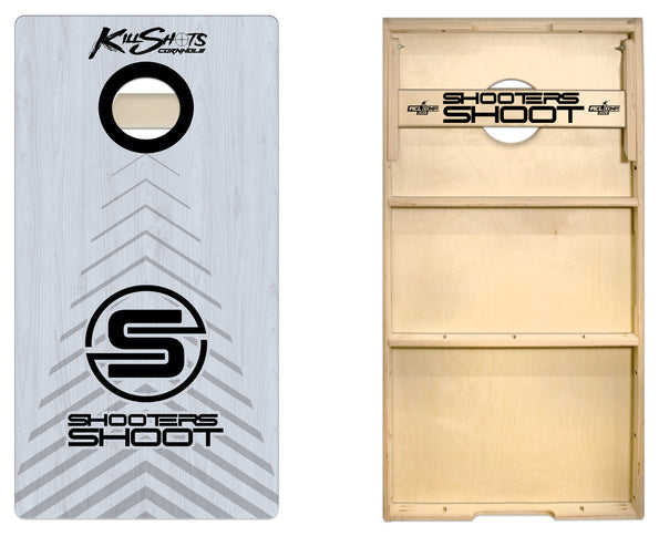 Killshots Cornhole | ACL Comp | Cornhole Boards | Woodgrain Arrow