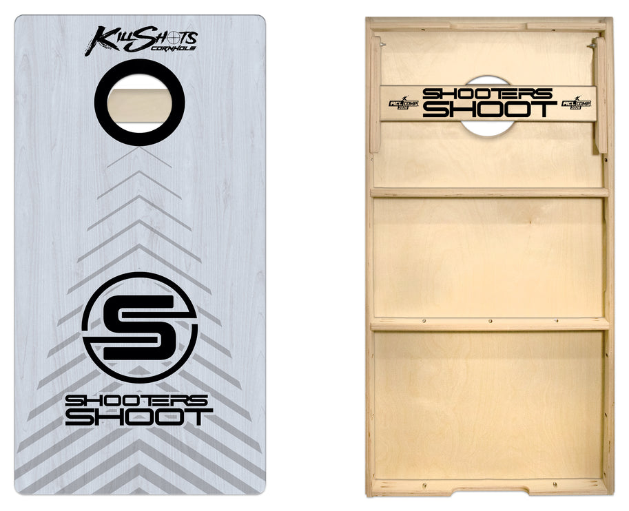 Killshots Cornhole | ACL Comp | Cornhole Boards | Woodgrain Arrow