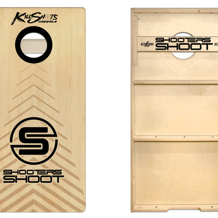 Killshots Cornhole | ACL Comp | Cornhole Boards | Woodgrain Arrow