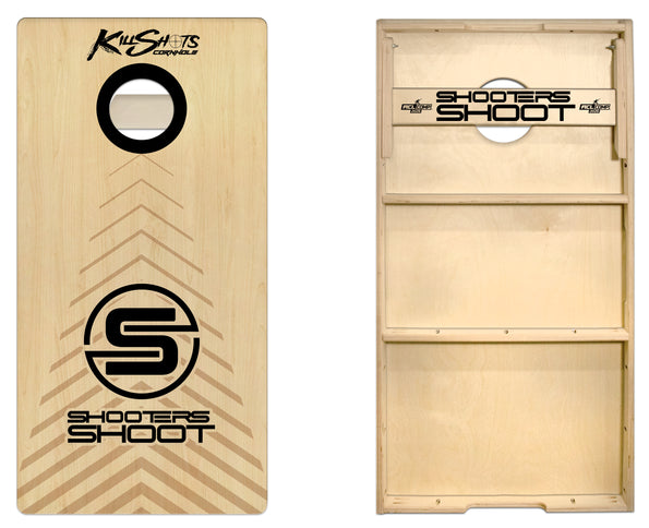 Killshots Cornhole | ACL Comp | Cornhole Boards | Woodgrain Arrow