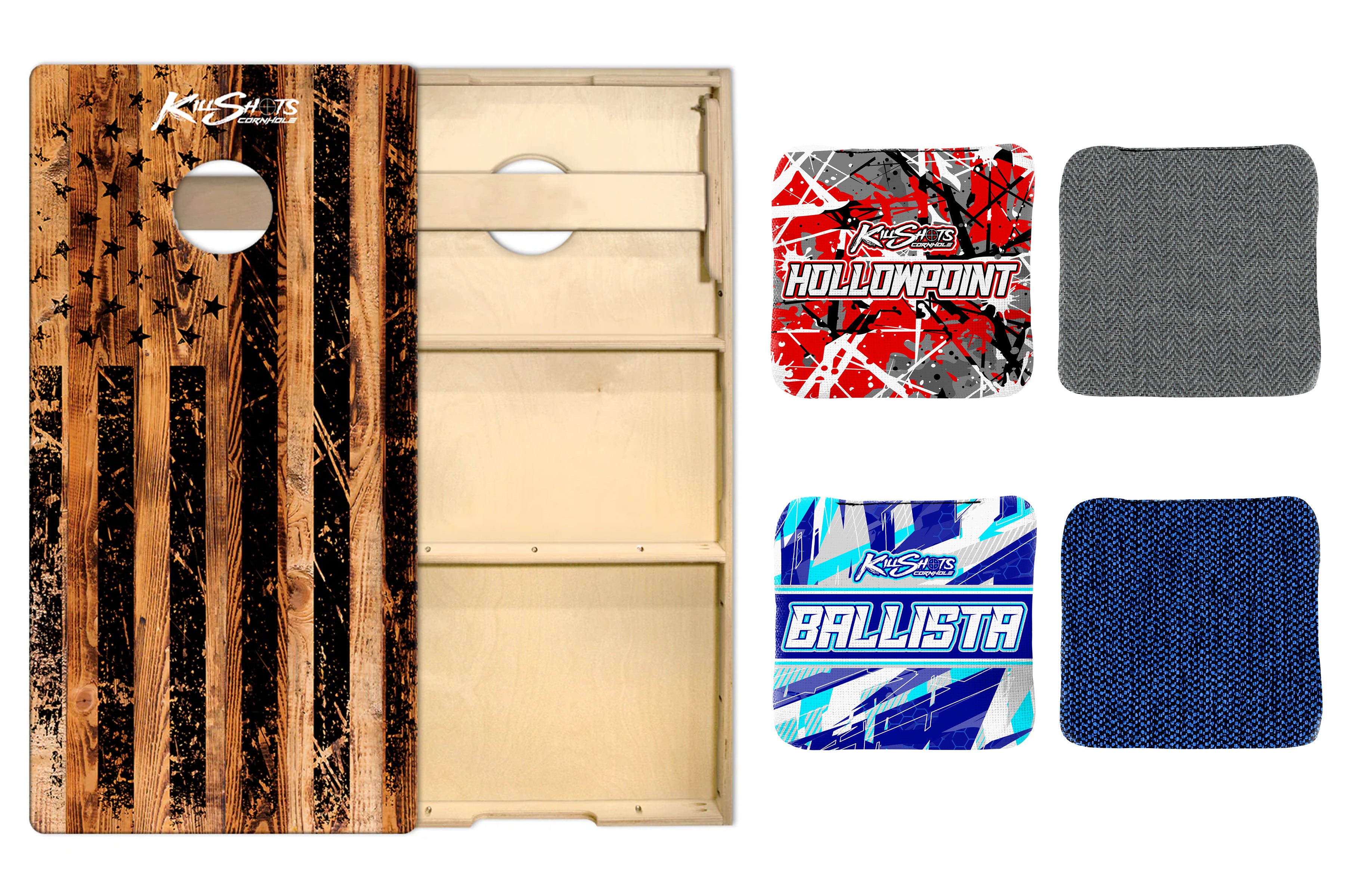 Killshots Cornhole | The 'Full Arsenal' Bundle | Cornhole Boards