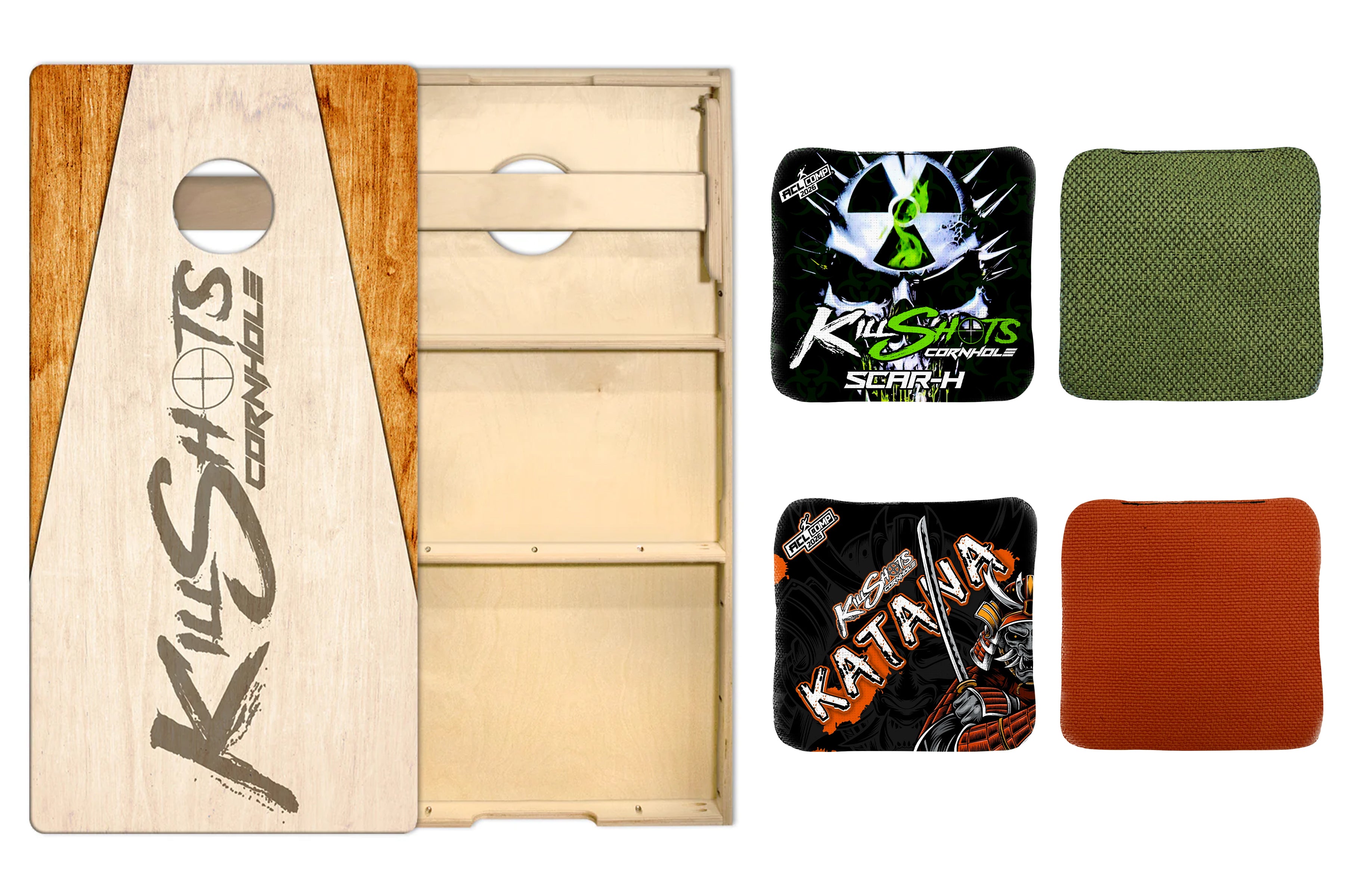 Killshots Cornhole | The 'Full Arsenal' Bundle | Cornhole Boards