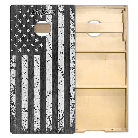 Killshots Cornhole | Select Series | Cornhole Boards | Wood Flag