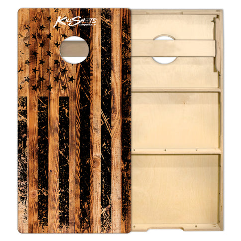 Killshots Cornhole | Select Series | Cornhole Boards | Wood Flag