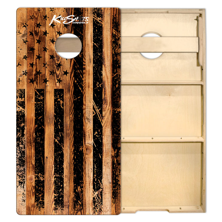 Killshots Cornhole | Tournament Series | Cornhole Boards | Wood Flag