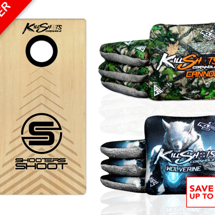 Killshots Cornhole | The Full Arsenal Bundle | Pro Style Boards + ACL Pro Cornhole Bags |