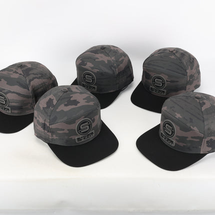 Killshots Cornhole 7 Panel Flat-Bill Snap-Back "Tactical" Hat - Camo