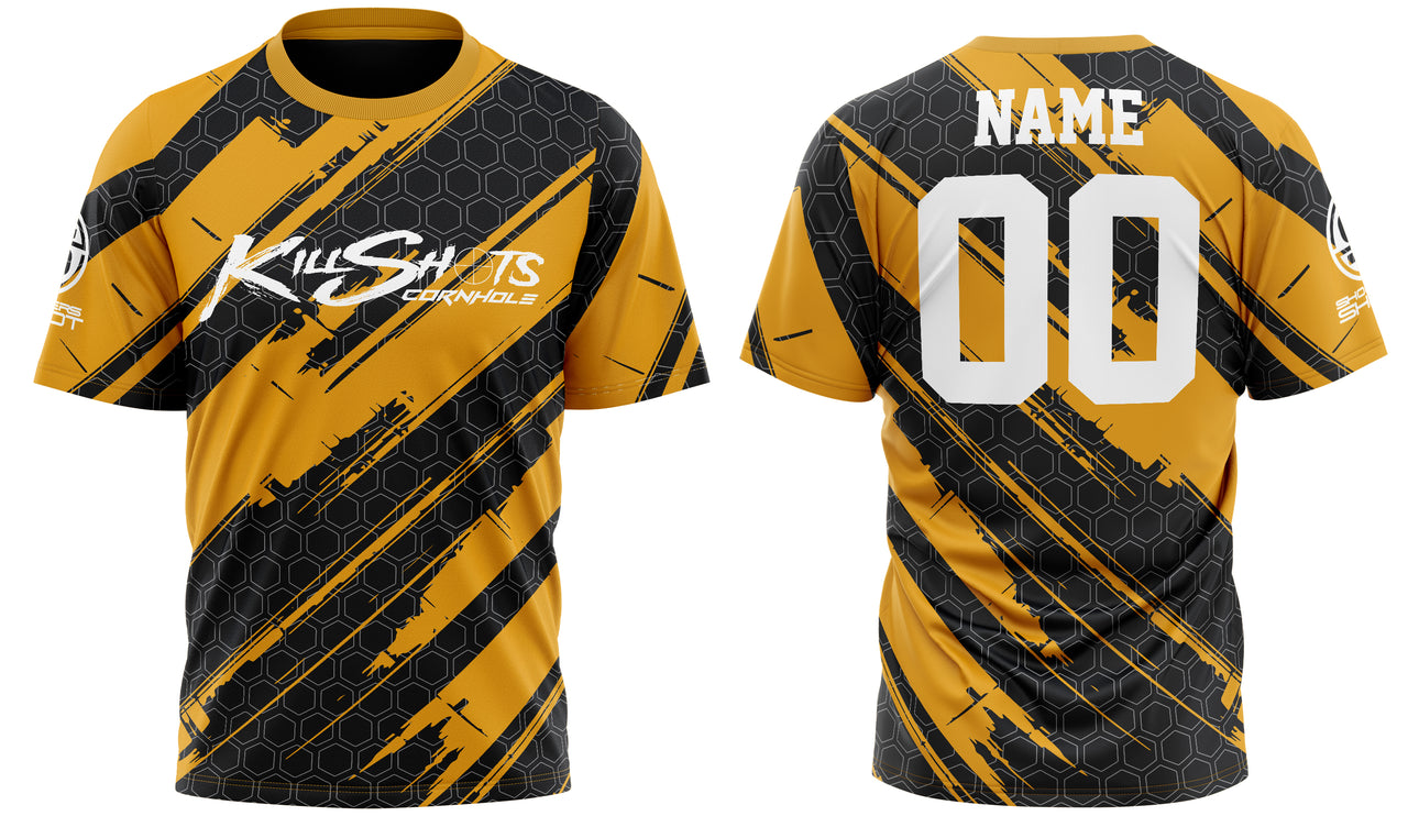 Killshots Cornhole Sublimated Premium Sports Jersey - "Honeycomb"