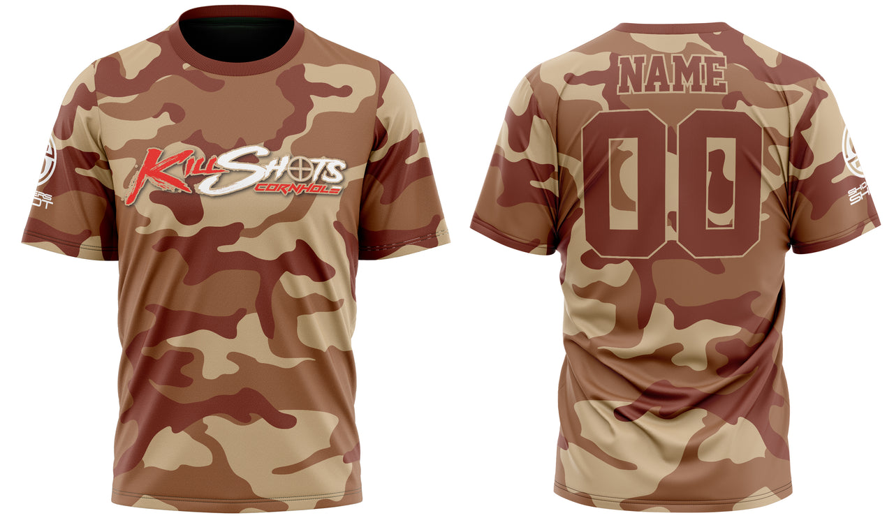 Killshots Cornhole Sublimated Premium Sports Jersey - "Camo"