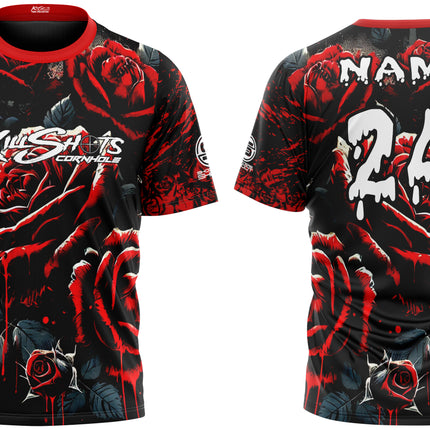 Killshots Cornhole Sublimated Premium Sports Jersey - "Dripping Thorns"