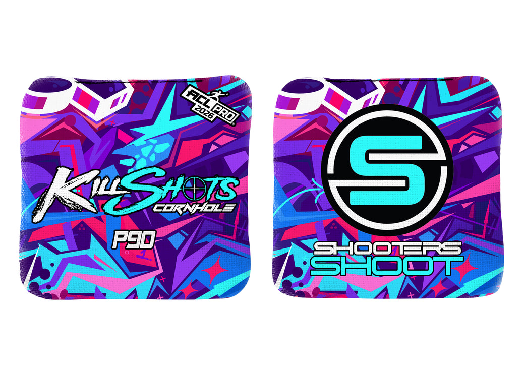Killshots Cornhole | P90 Series | 2026 ACL PRO | Cornhole Bags | Limited Edition Designs