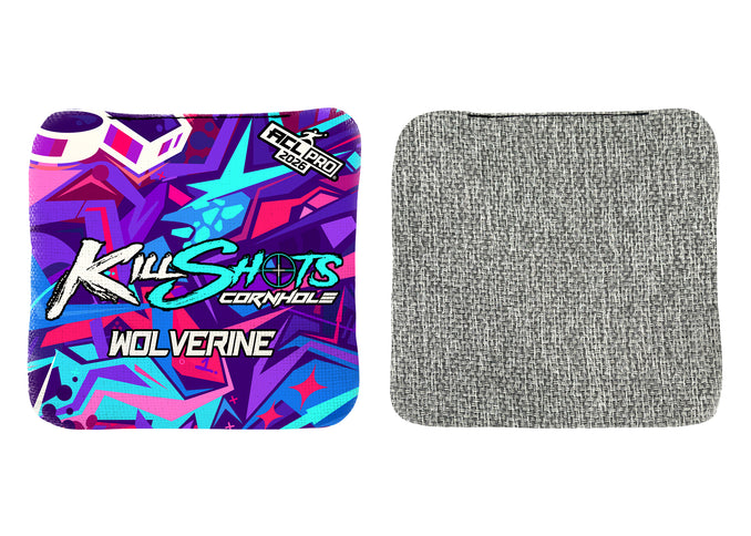 Killshots Cornhole | Wolverine Series | 2026 ACL PRO | Cornhole Bags | Limited Edition Designs