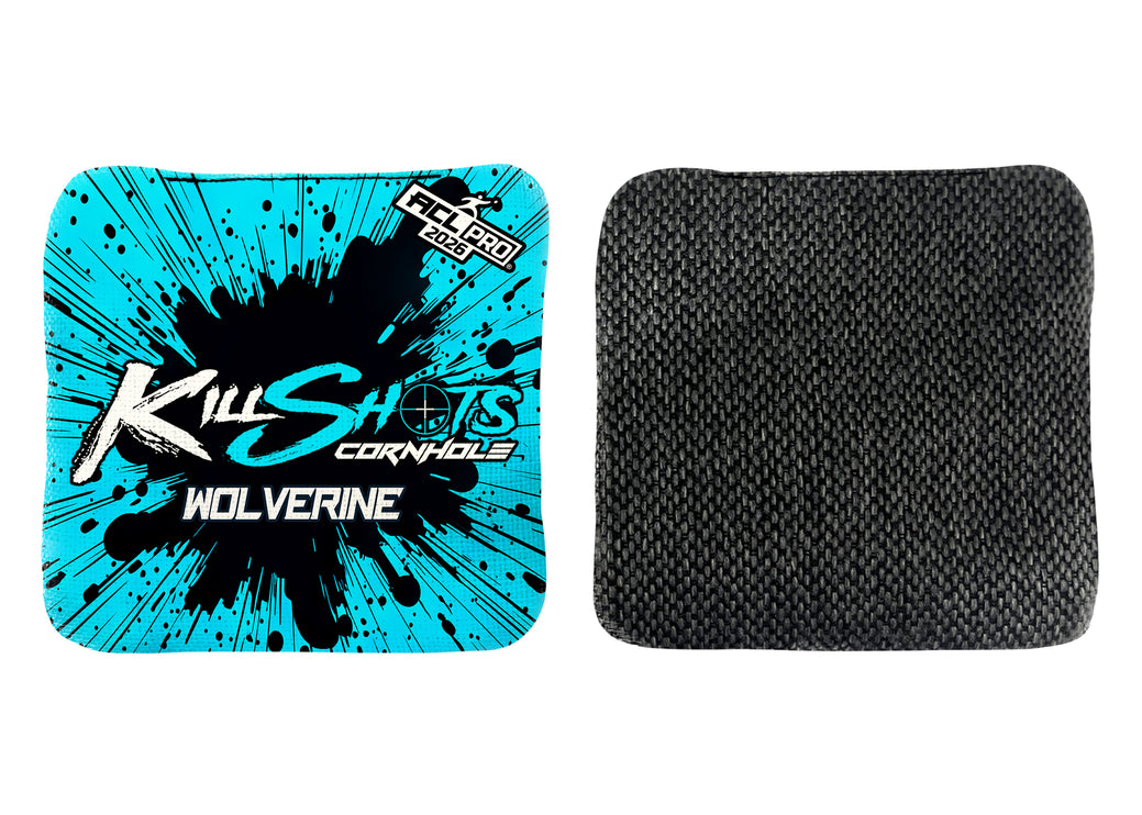 Killshots Cornhole | Wolverine Series | 2026 ACL PRO | Cornhole Bags | Stock Designs