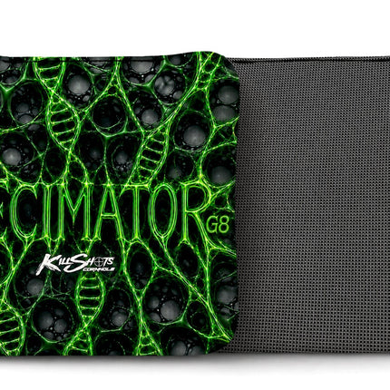 KSG8-DECI-DNGR flat view — printed front and fabric back