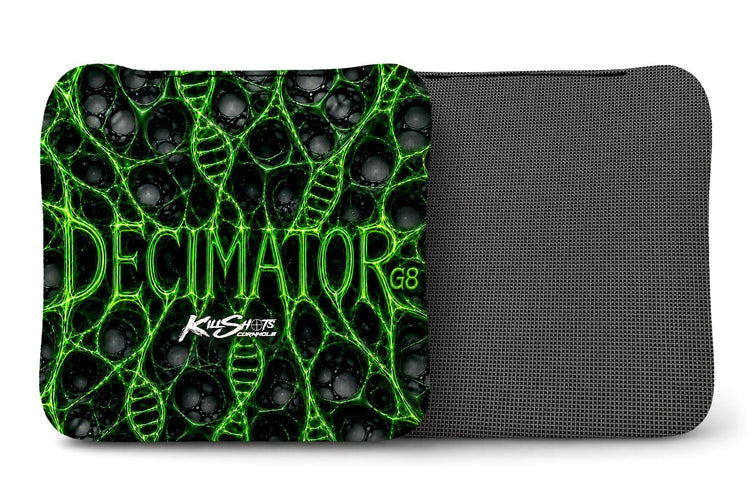 KSG8-DECI-DNGR flat view — printed front and fabric back