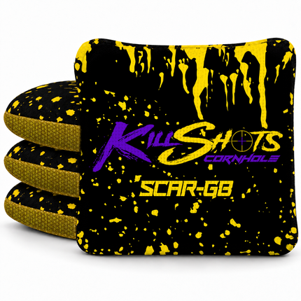 KSG8-SCAR-BDLK SCAR-G8 cornhole bags — four-bag hero