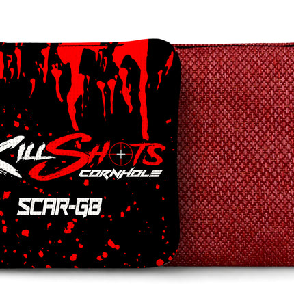 KSG8-SCAR-RDBD Red Blood Drip SCAR-G8 — flat front and backing view