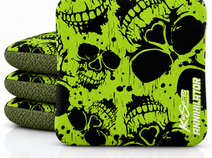 KSNS-ANNI-SKGR Skulls Green hero — four bags