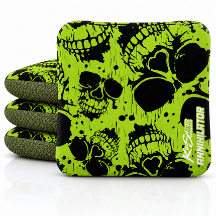 KSNS-ANNI-SKGR Skulls Green hero — four bags