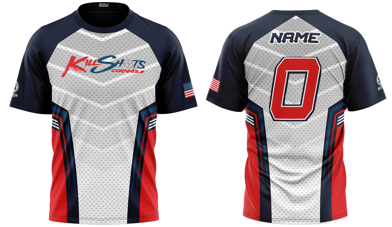 Killshots Cornhole Sublimated Premium Sports Jersey - "USA"