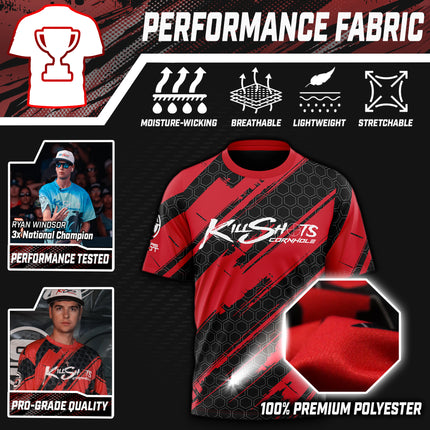 Killshots Cornhole Sublimated Premium Sports Jersey - "V-Stripe"