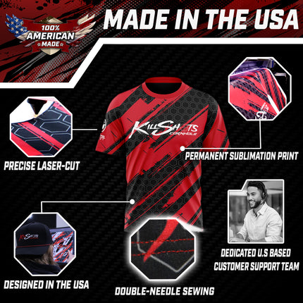 Killshots Cornhole Sublimated Premium Sports Jersey - "V-Stripe"