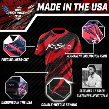 Killshots Cornhole Sublimated Premium Sports Jersey - "USA"
