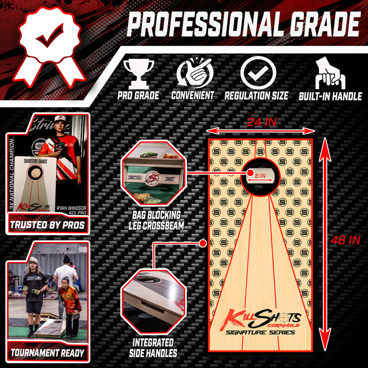 Killshots Cornhole "Signature Series" Direct-Printed Pro Grade Cornhole Boards