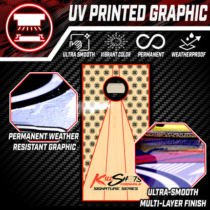 Killshots Cornhole "Signature Series" Direct-Printed Pro Grade Cornhole Boards