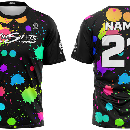 Killshots Cornhole | Limited 'Multi-Color Splatter' Edition Bundle | 2026 ACL Certified Cornhole Bags & Premium Jersey