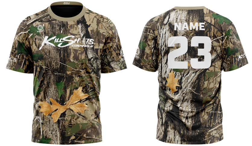 Killshots Cornhole Sublimated Premium Sports Jersey - "Tree Camo"