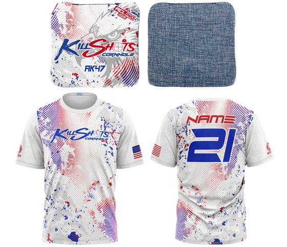Killshots Cornhole | Limited 'Valor' Edition Bundle | 2026 ACL Certified Cornhole Bags & Premium Jersey