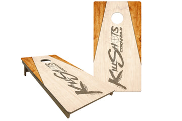 Killshots Cornhole "Wood Grain" Direct-Printed Pro Cornhole Boards